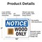 Signmission Wood Only, 10 in W x Rectangle, Aluminum OS-2PACK-NS-A-710-L-19067 - alternate 6